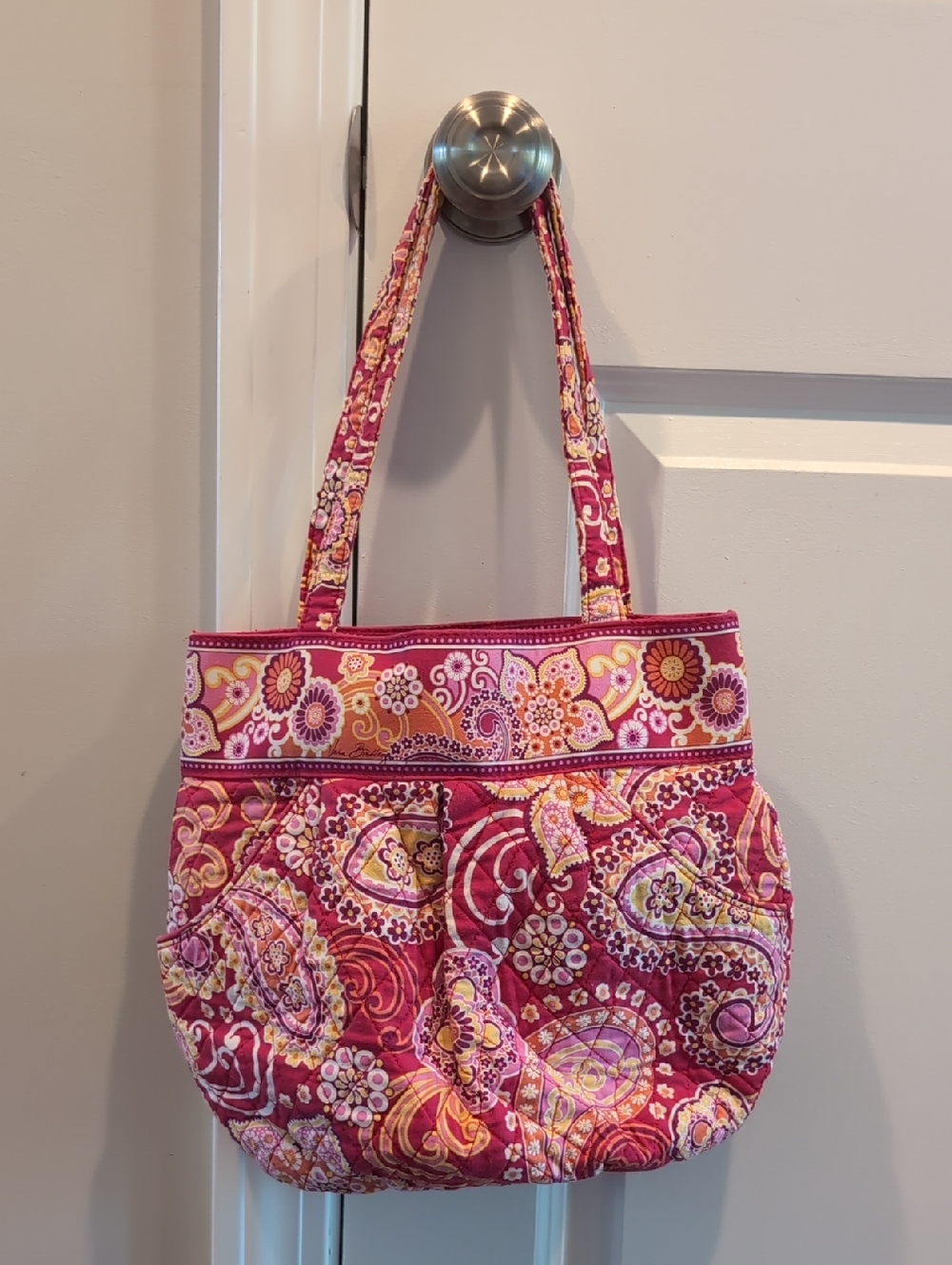 Vera Bradley Hot Pink Paisley Tote Bag